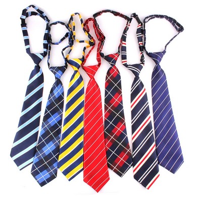 Custom Pre-tied Tie Adult Polyester Silk Adjustable Necktie