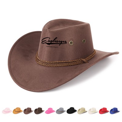 West Style Faux Suede Cowboy Hat