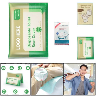 Disposable Toilet Seat Covers with Customizable Logo Stickers