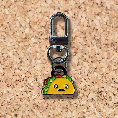 Recessed Enamel Zipper Charm 1"