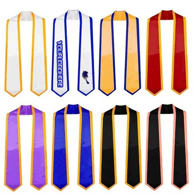 Full Color Imprint 2 Side - 72" Unisex Adult Graduation Honor Stole Sash