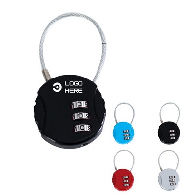 Travel Combination Lock Zinc Alloy Cable Padlock