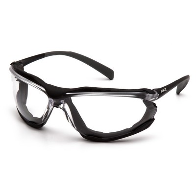 Proximity Safety Glasses, Black Frame with Clear H2X Anti-Fog Lens