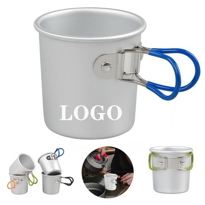5 Oz Aluminum Alloy Camping Cup With Foldable Handle