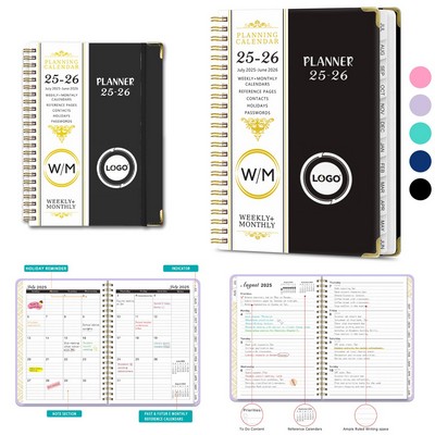 July 2025-June 2026 A5 Metal Double Coil Planner