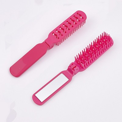 2 - in - 1 Hollow Foldable Mirror Comb