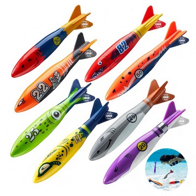 8-Pack Shark Underwater Diving Torpedo Toys
