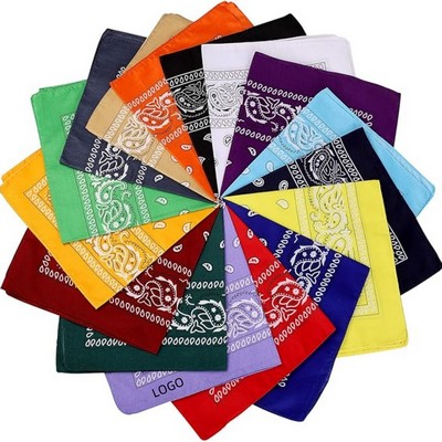 Denim Style Multi-Purpose Printed Square Scarf Headscarf