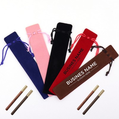 Single Pen Case Velvet Pouches