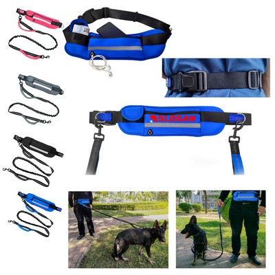 Hands Free Waist Dog Leash with Adjustable Belt