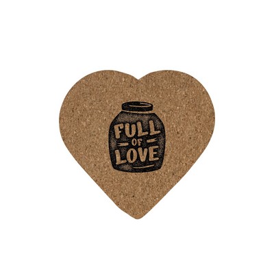 Heart Shaped Cork Coaster