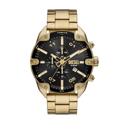Diesel Spiked Chronograph Gold-Tone Stainless Steel Watch