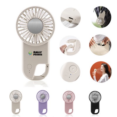 Mini Refrigeration Fan Outdoor With Mountaineering Buckle