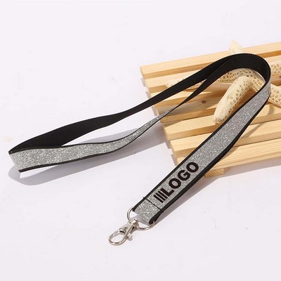 Silver Onion Powder Reflective Tape ID Lanyard