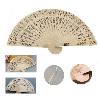 Elegant Wooden Foldable Hand Fan