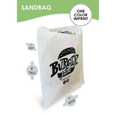 Grease Resistant 7" x 8" Sandwich Bag With One Color Printing