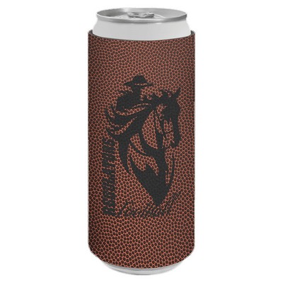 Football Leatherette Slim Beverage Holder