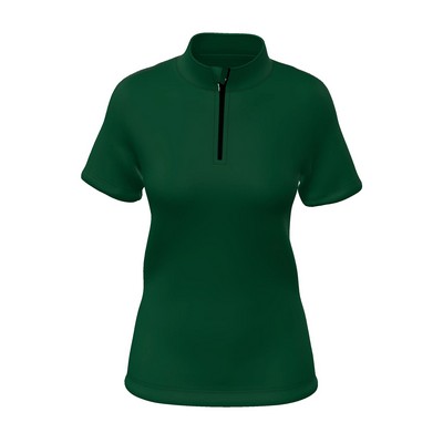 Women/Youth Premium Quarter Zip Short Sleeve Shirt