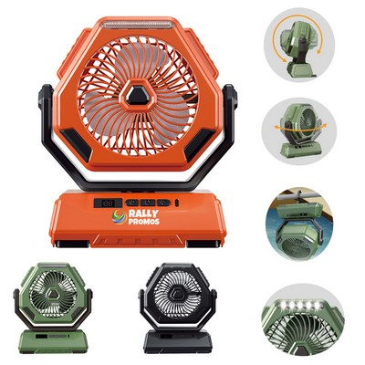 Outdoors Portable Fan With LED