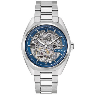 Bulova Men's Surveyor Stainless Steel Bracelet Watch Blue Dial