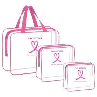 1 Set (3 Pack) Clear Travel Bags