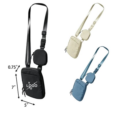 Versatile Crossbody Bag with Removable Pouch