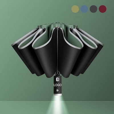 Auto LED Inverted Umbrella with Reflector