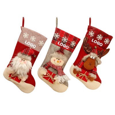 Personalized 3D Plush Christmas Stocking