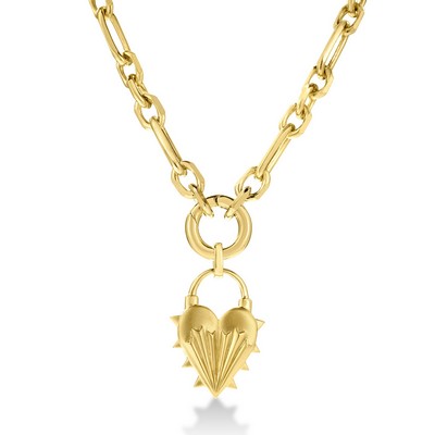 Jilco Spiked Heart Gold Necklace
