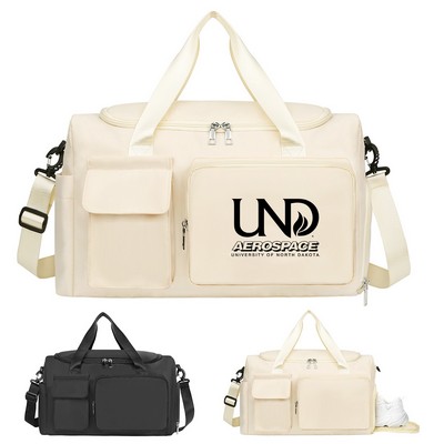 Travel Duffel Bag With Shoes Compartment
