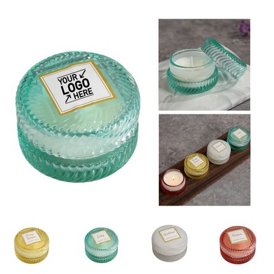 Artisan Vintage Swirl Glass Scented Candle