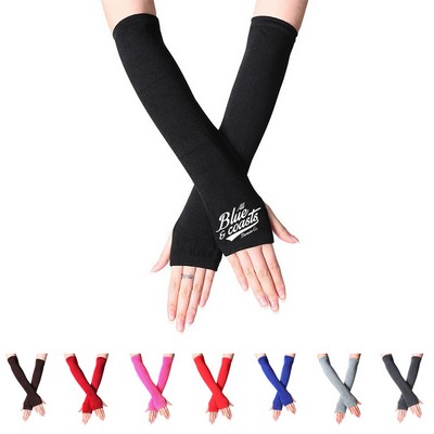 Winter Wool Blend Fingerless Arm Gloves