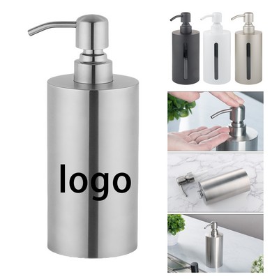 Custom 350ML Stainless Steel Soap Dispenser – Brushed Finish, Multi-Purpose, Promotional