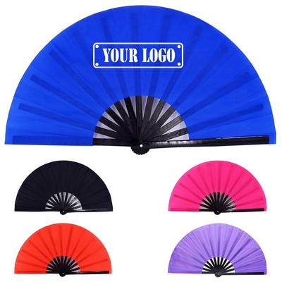 Large Bamboo Folding Hand Popping Fans