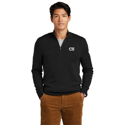 Brooks Brothers® Washable Merino Birdseye 1/4-Zip Sweater