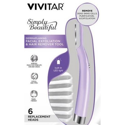 Health, Beauty & Fitness Vivitar Dermaplaning Facial Exfoliation & Hair Remover Tool - Lilac Purple