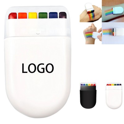 6-Color Rainbow DIY Face Paint Kit