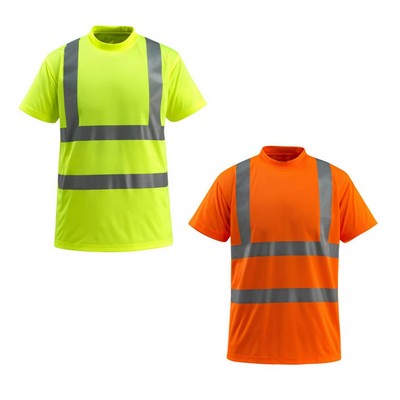 Reflective Safety Short Sleeve T-Shirt Birdseye Mesh