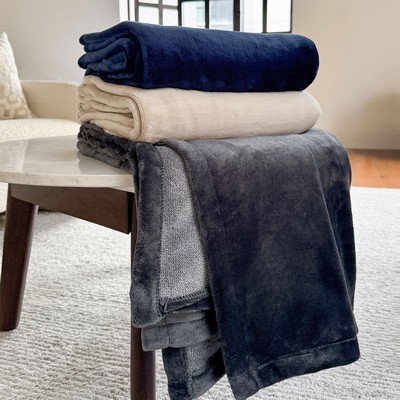 Heathered Velura Throw (Embroidery)