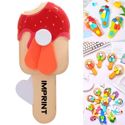 Ice Cream Hand-Pressed Small Fan