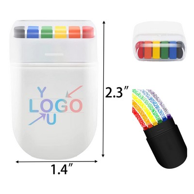 Rainbow Face Paint Set with 6 Color Fan Brush