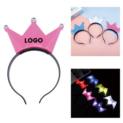 Light Up LED Crown Headband For Parties Events