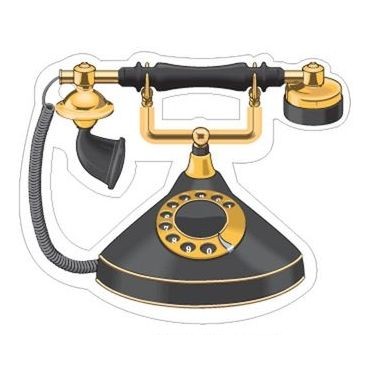 Old Fashion Telephone Executive Magnet w/ Full Magnetic Back (4 Square Inch)