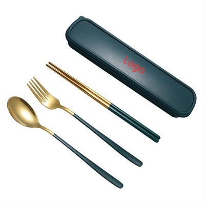 304 Stainless Steel 4-Piece Travel Cutlery Set