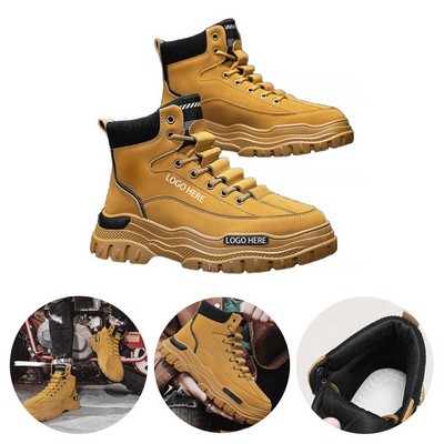 Mens High Top Sneakers Breathable Non-Slip Hiking Boots