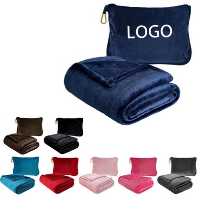 2" 1 Airplane Travel Pillow Blanket