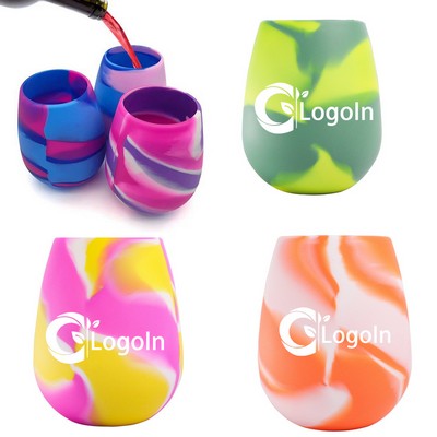 12 oz Silicone Wine Glasses Shatterproof Cup for Cocktails