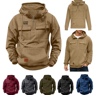 Custom Fashion Workwear Pullover Sweatshirt Men's Tactical Hoodie