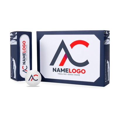 Golf Ball In Custom Dozen Box