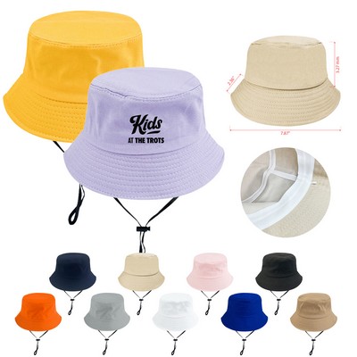 Full-color Heat Transfer Cotton Bucket Hat for Kids